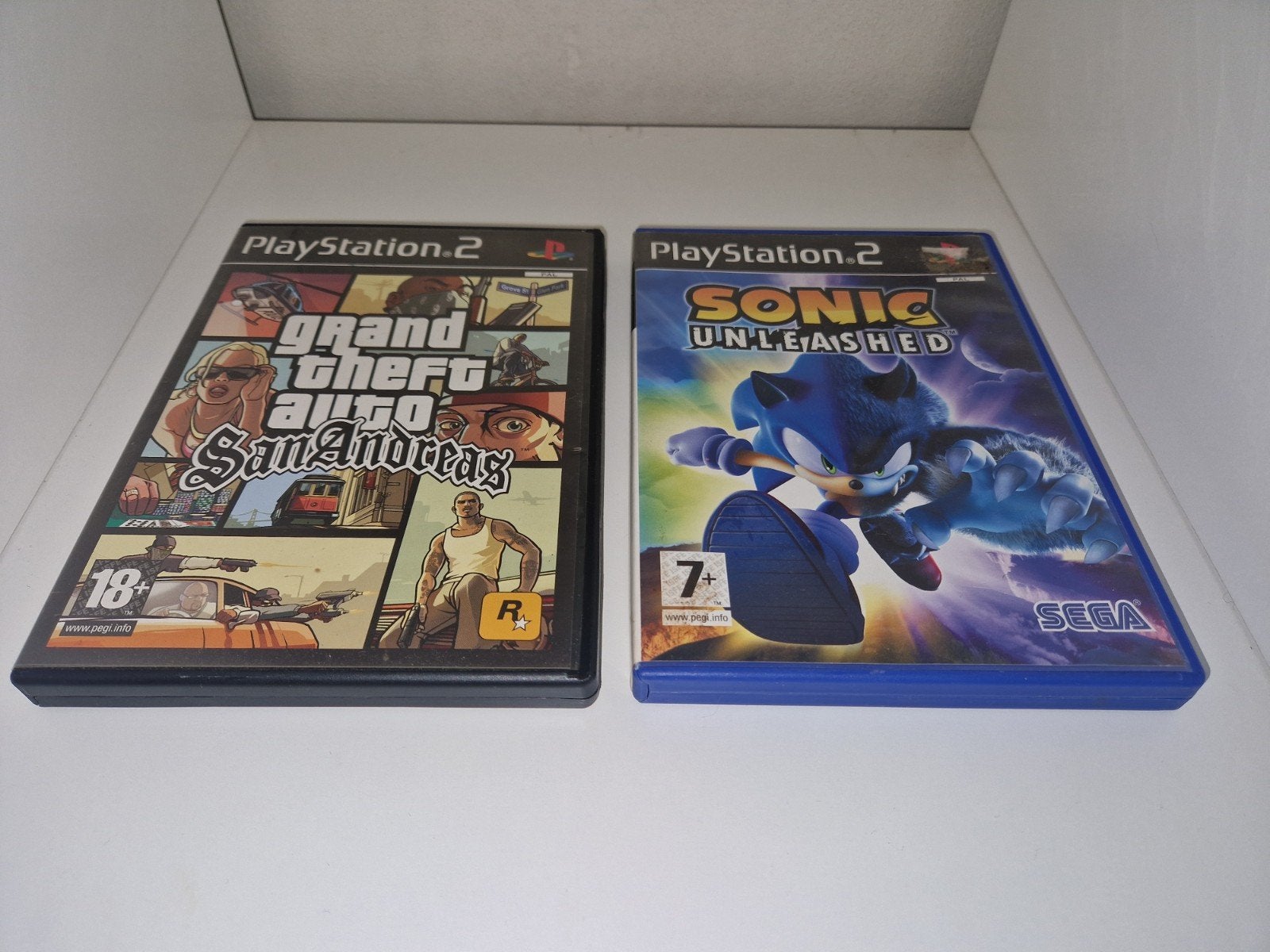 2 Ps 2 Games- Gta en Sonic, 1 speler, Ophalen of Verzenden, Vanaf 18 jaar