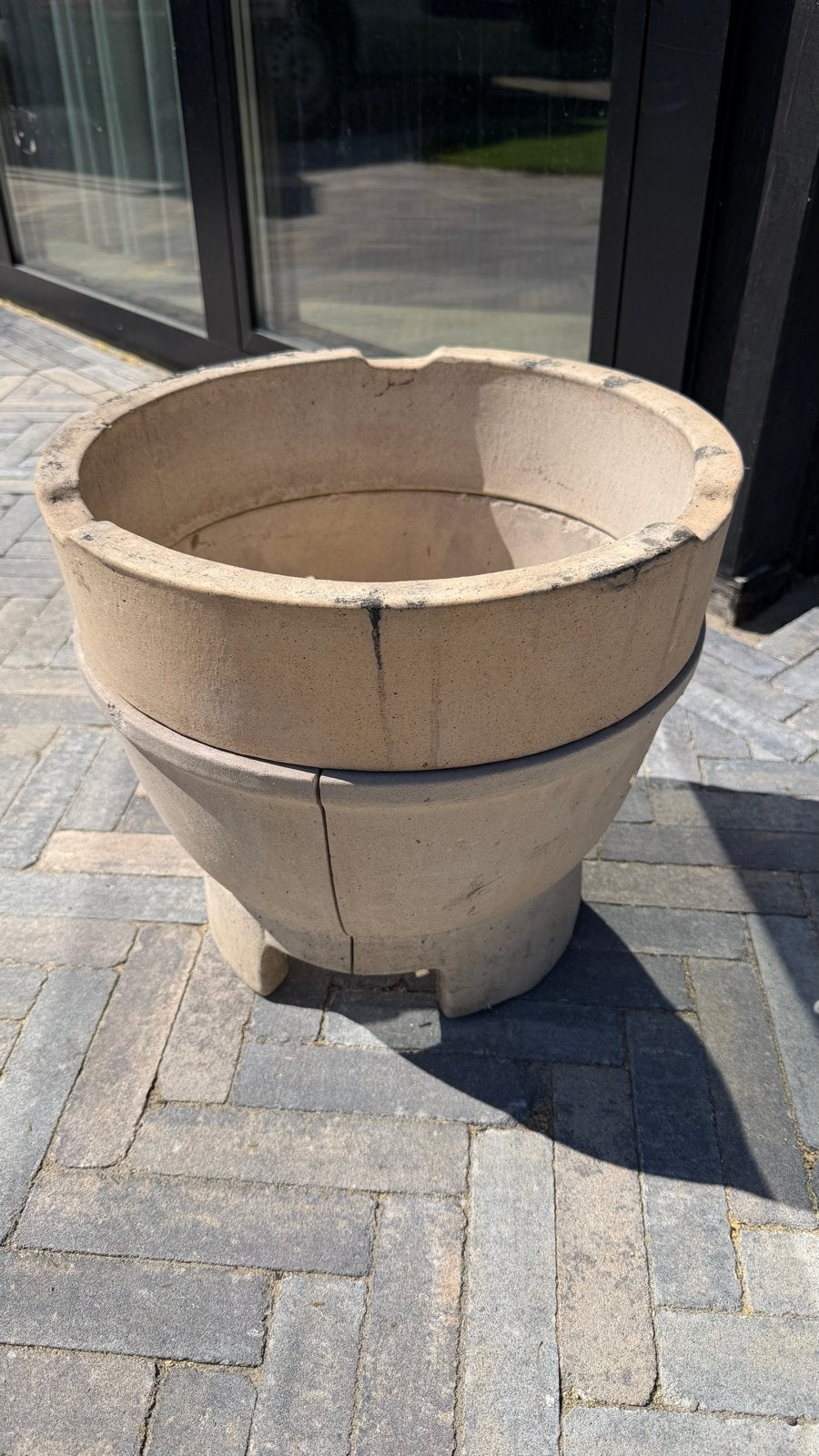 Bastard medium kamado vuurbox en ring, Ophalen, Gebruikt