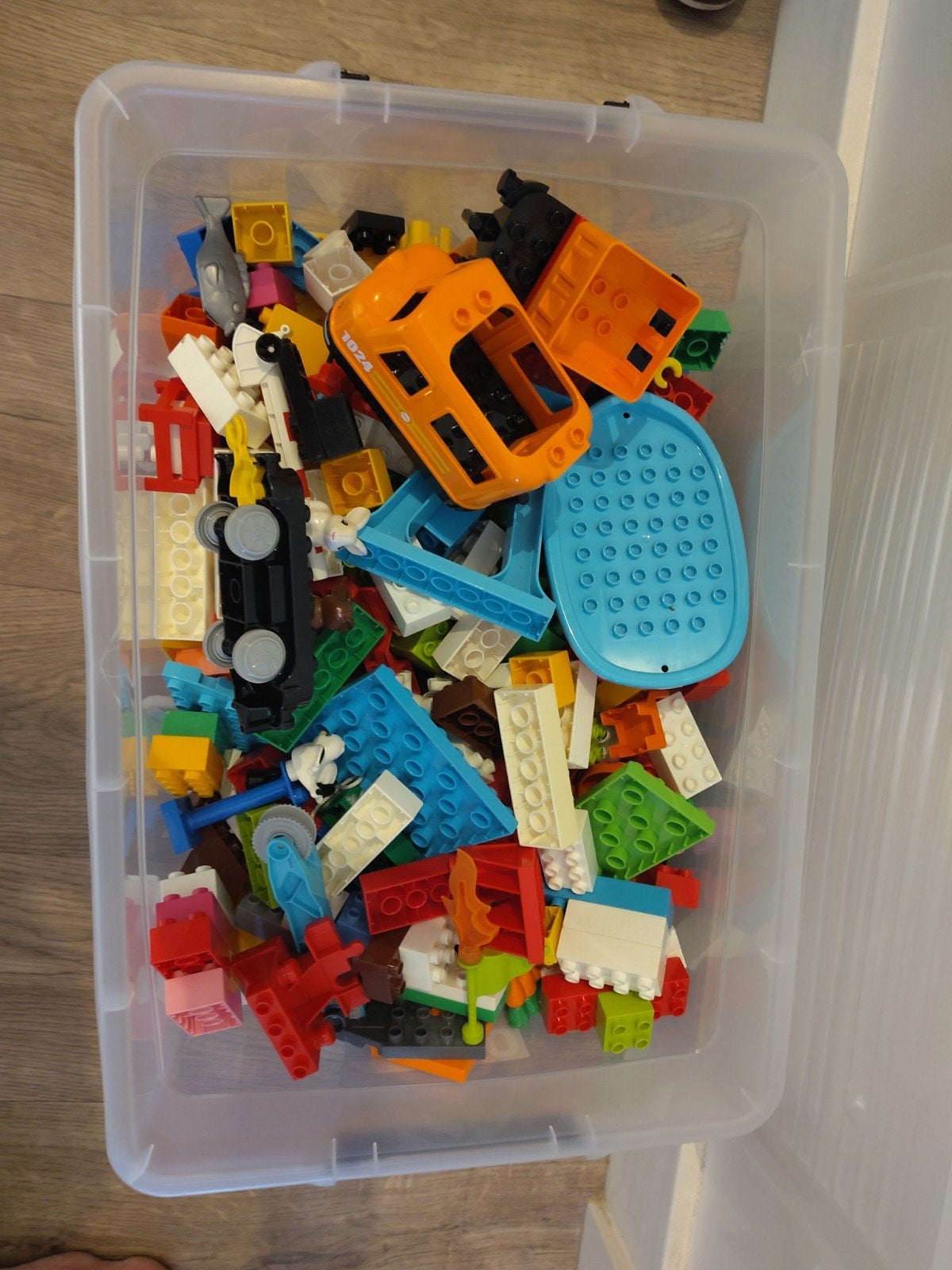 Grote doos met diverse Lego Duplo blokken, Kinderen en Baby's, Speelgoed | Duplo en Lego, Ophalen, Gebruikt, Losse stenen, Duplo