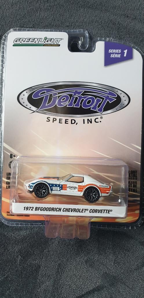 Chevrolet Corvette "BF Goodrich" Greenlight 1:64, Hobby en Vrije tijd, Christian@diecastcompany.nl, Auto, Diecast Company, Nieuw