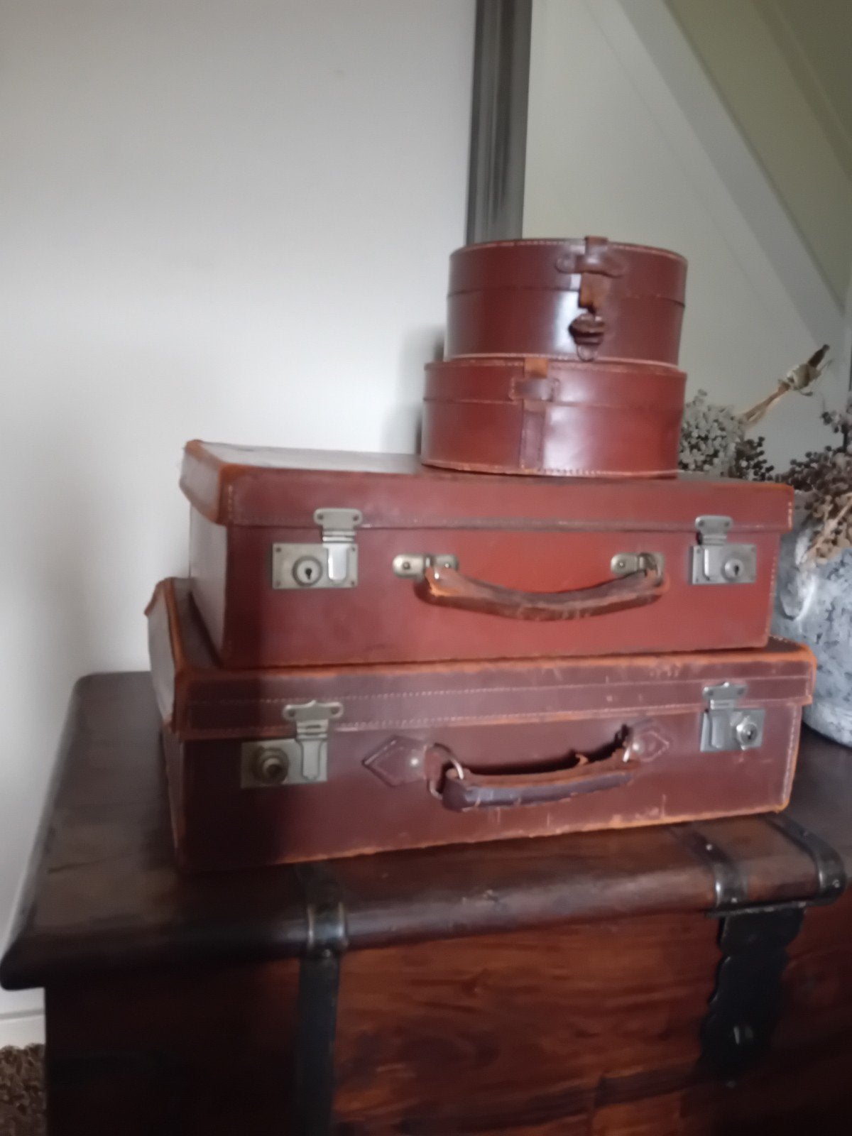 Mooie brocante koffers - ook per stuk te koop, Sieraden, Tassen en Uiterlijk, Koffers, Ophalen of Verzenden