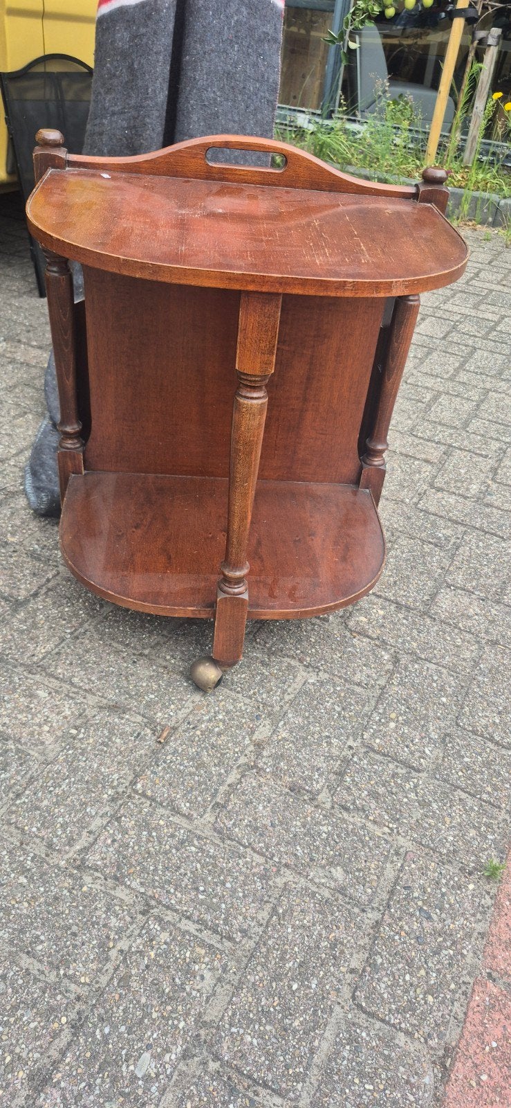 vintage houten serveer wagen theetrolley, Ophalen
