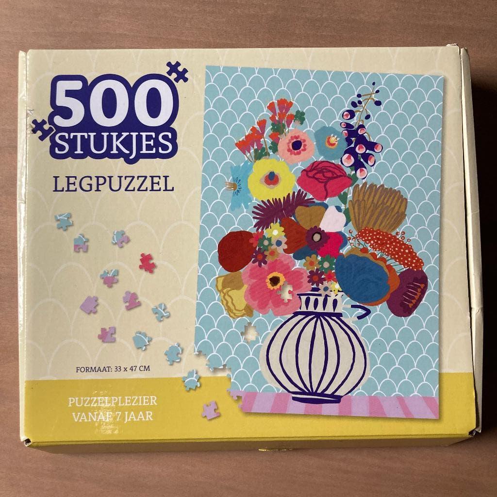 Puzzel vaas met bloemen boeket 500 pcs, Hobby en Vrije tijd, Denksport en Puzzels, Ophalen of Verzenden, 500 t/m 1500 stukjes
