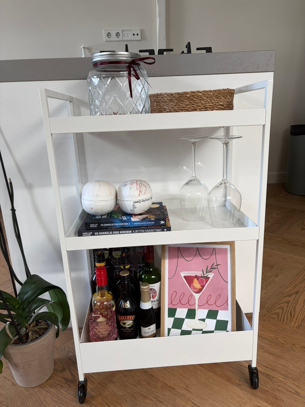 IKEA bar cart, Ophalen, 50 tot 100 cm, Zo goed als nieuw, Minder dan 100 cm