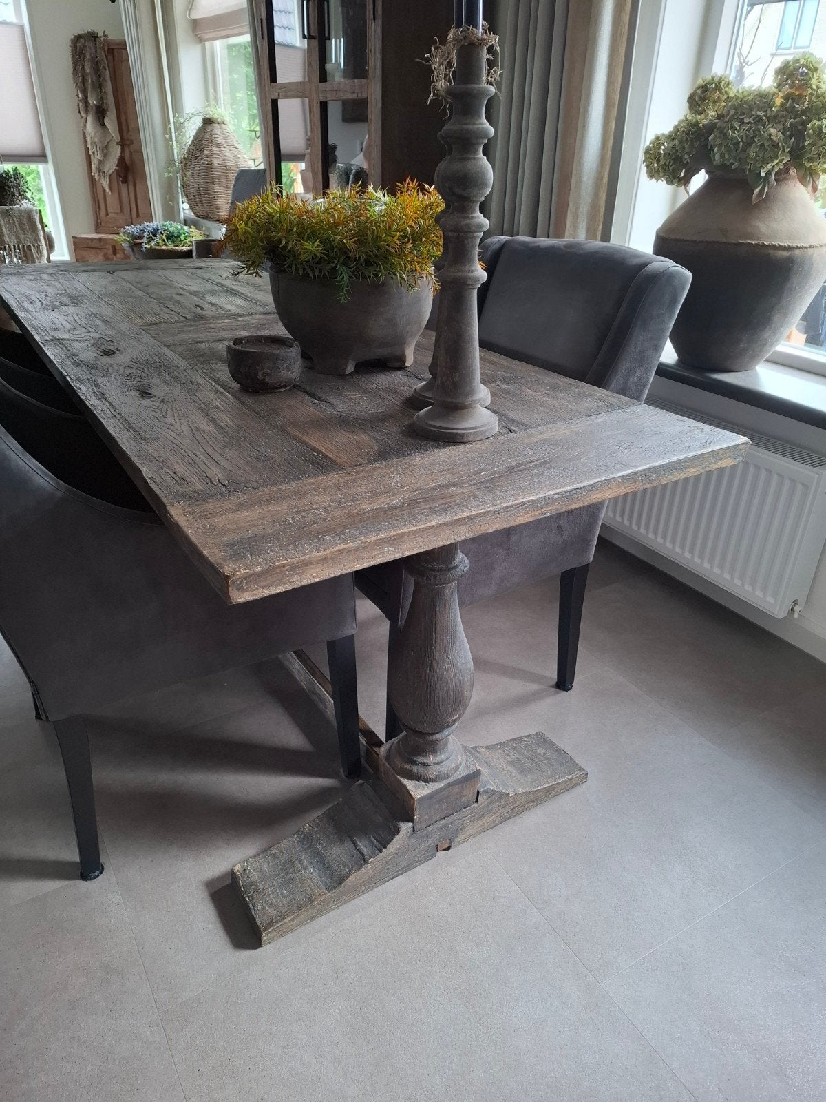 Eetkamertafel sober landelijk, Ophalen, Sober landelijk, 200 cm of meer, 50 tot 100 cm