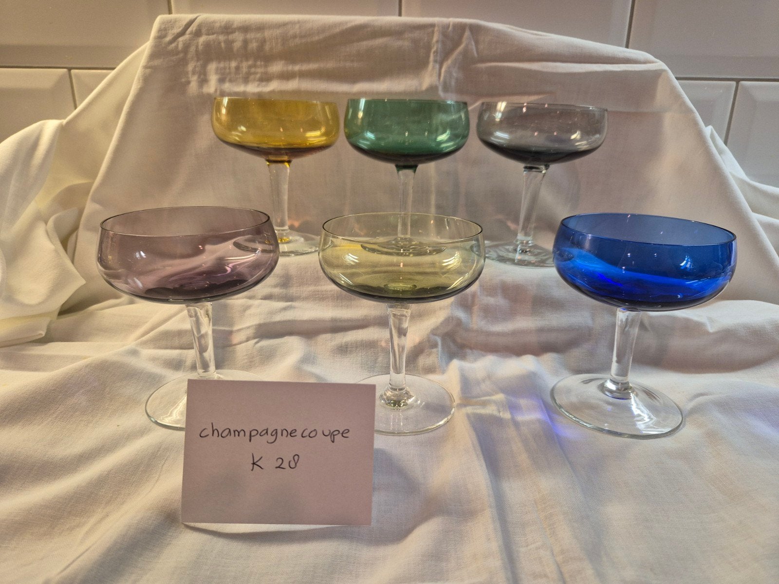 complete set champagnecoupes K28 carnaval Maastricht, Antiek en Kunst, Ophalen of Verzenden