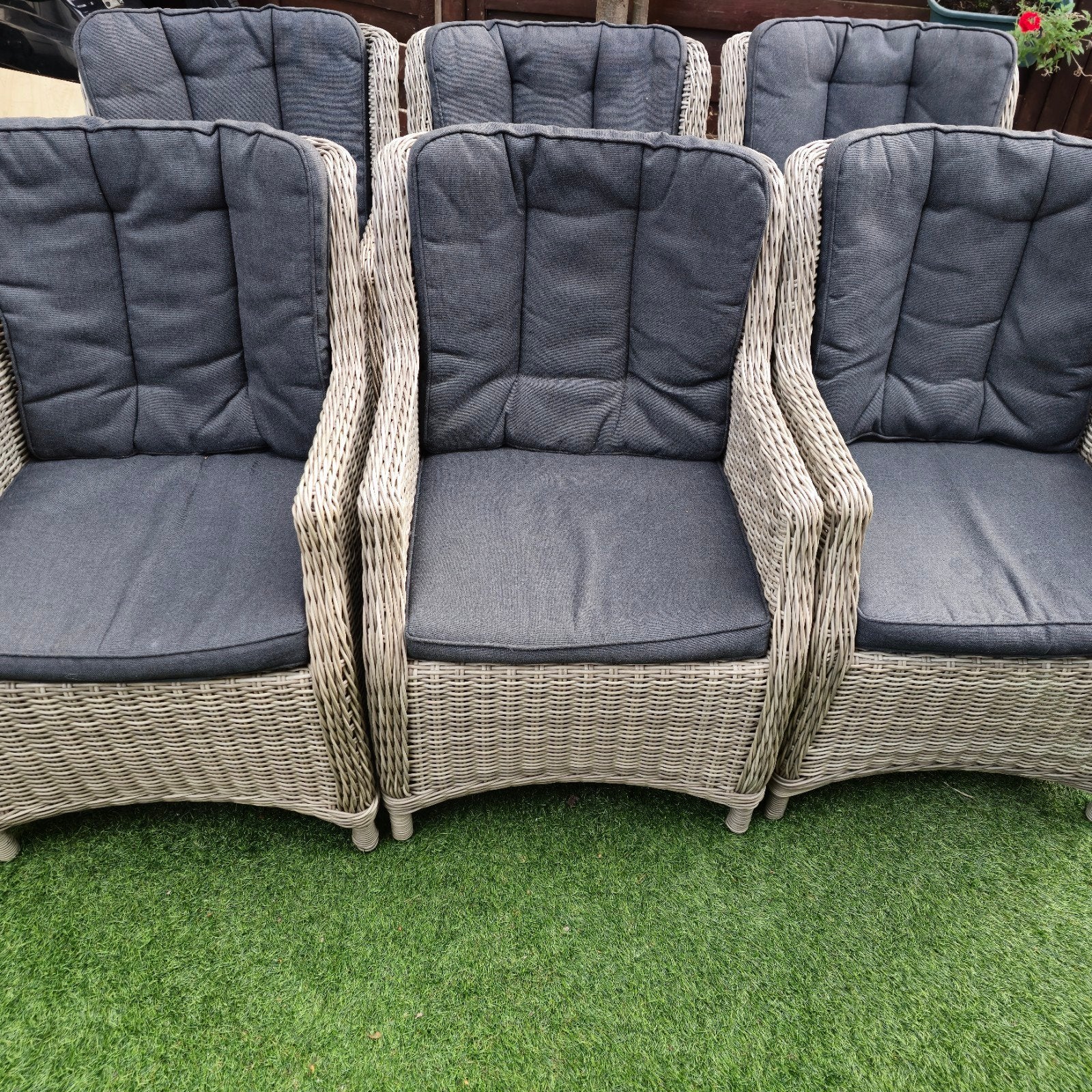Tuinstoelen 6x, Tuin en Terras, Tuinstoelen, Ophalen of Verzenden, Gebruikt, Wicker