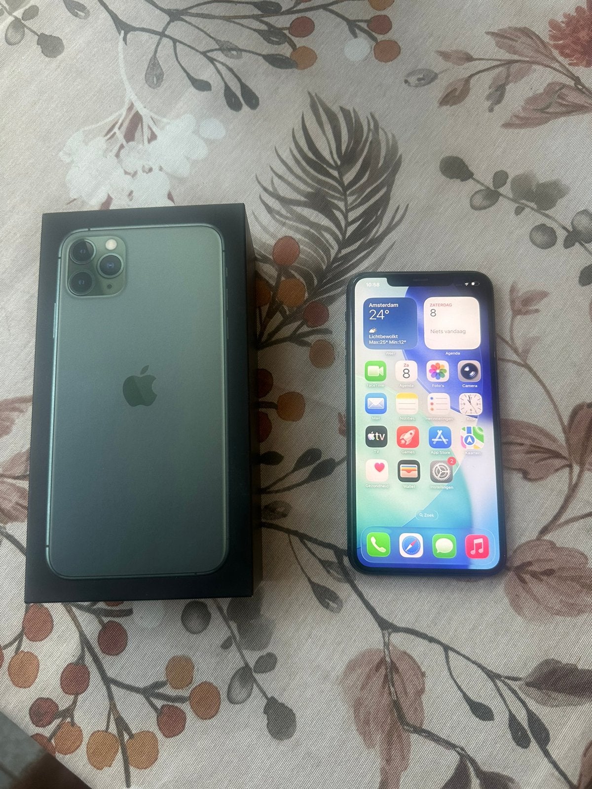 Iphone 11 pro max 256GB, Zonder simlock, 74 %, Zonder abonnement, Groen