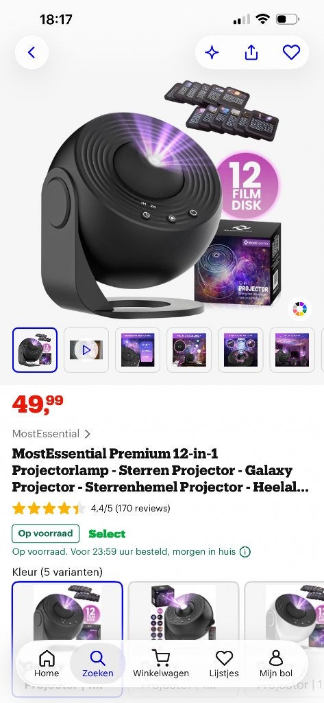 Sterrenhemel Galaxy protector lamp van mostessentials nieuw, Ophalen of Verzenden, Nieuw, Licht, Kleur