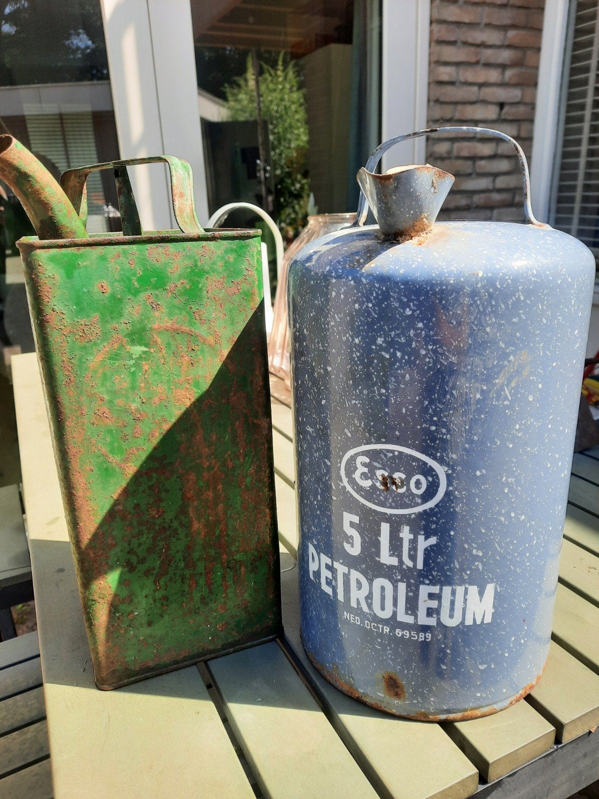 Vintage Esso Petroleum en Oliekan - Decoratief Set, Ophalen of Verzenden