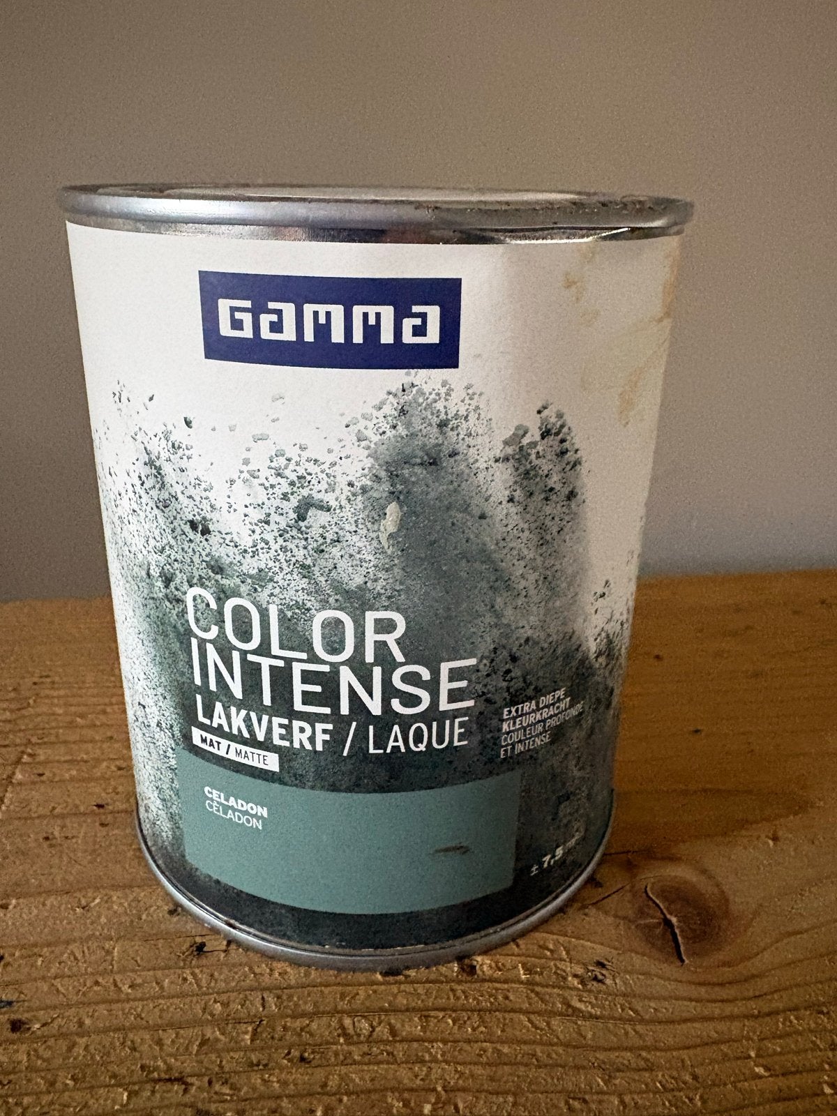 Gamma Color Intense Lakverf Mat Celadon - Nieuw & Ongeopend, Nieuw, Ophalen of Verzenden, Lak, Minder dan 5 liter