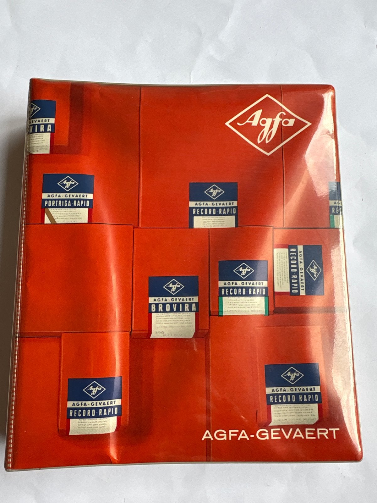 Vintage Agfa-Gevaert Fotopapier Portfolio met Voorbeelden, Mat, Gebruikt, Agfa, Overige formaten