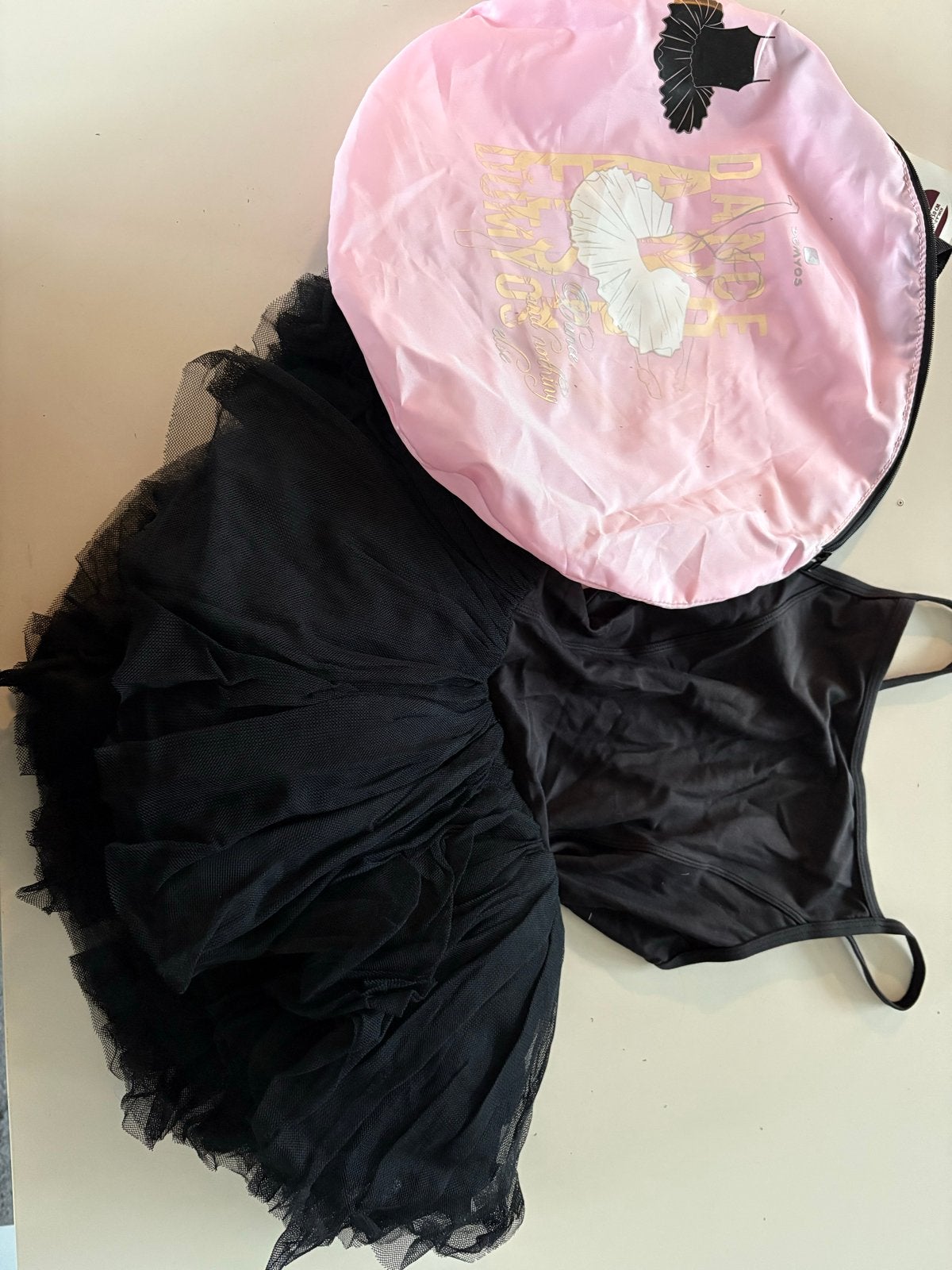 Zwart balletpakje met tutu Domyos mt 12 jaar 143/150 cm, Sport en Fitness, Ballet, Ophalen, Gebruikt, Kleding