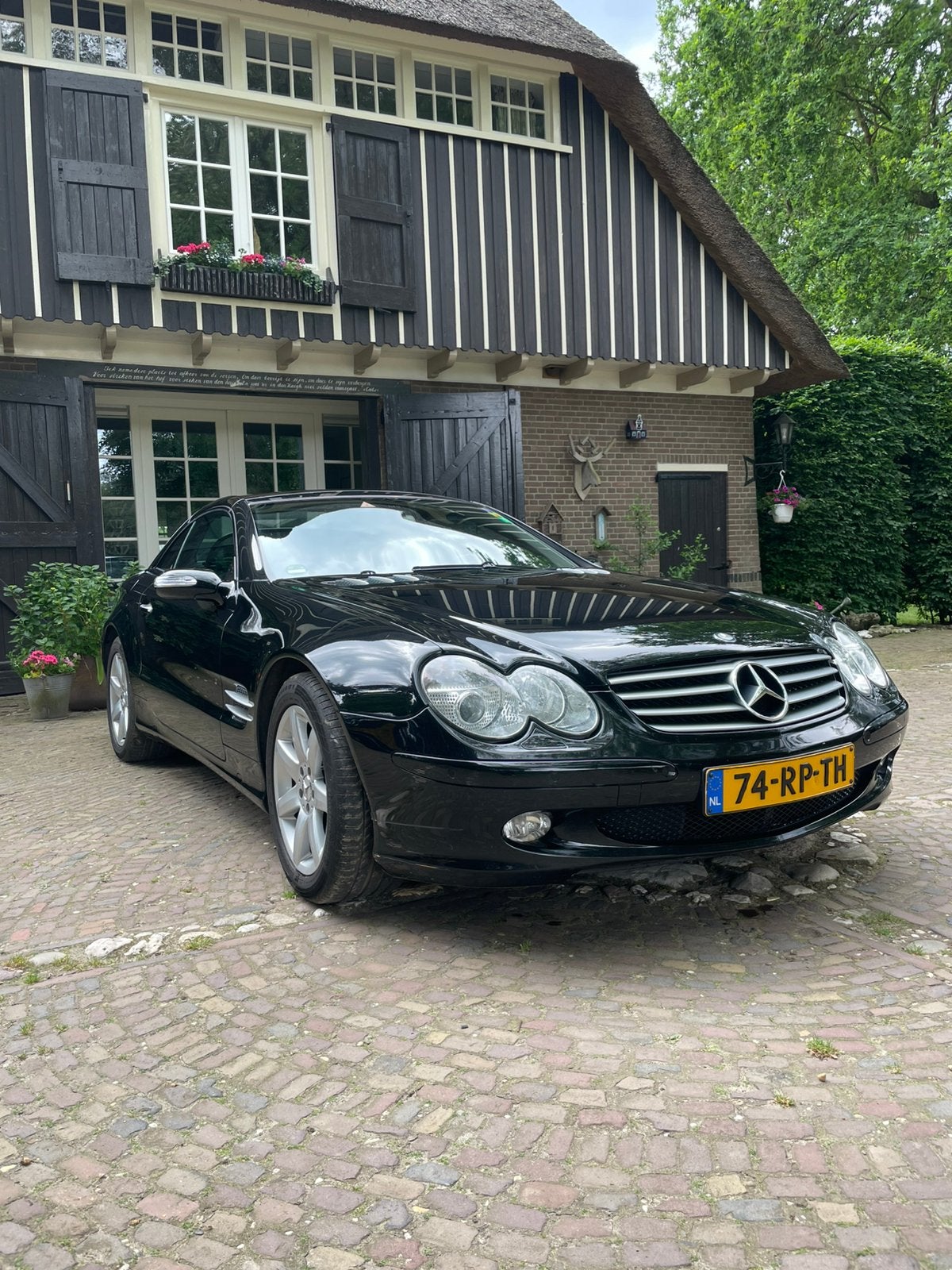 Mercedes-Benz SL 3.7 Sl350 Roadster AUT 2005 Zwart, Automaat, Achterwielaandrijving, 1670 kg, Navigatiesysteem
