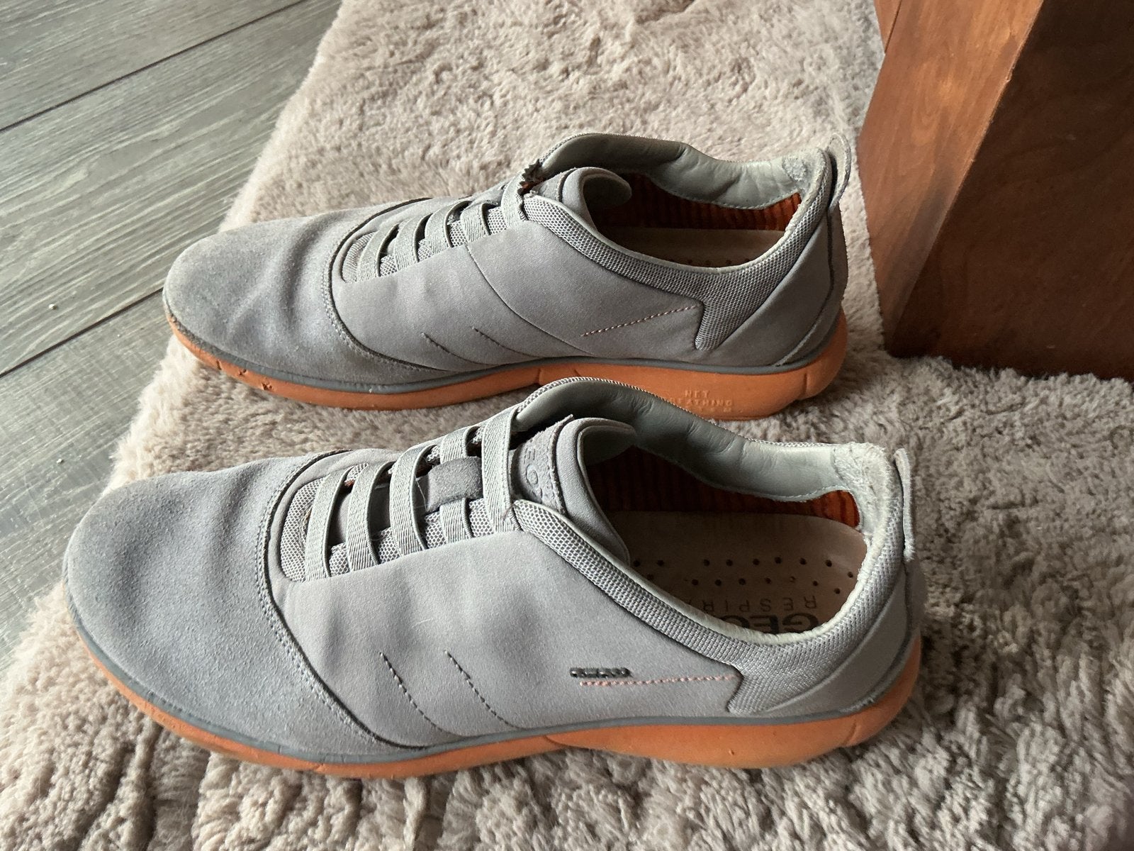 Geox Respira Sneakers - Grijs - Maat 42, Ophalen of Verzenden, Gedragen, Overige kleuren, Sneakers of Gympen