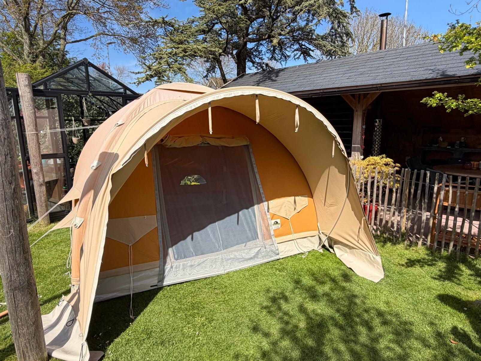 Karsten Oppomptent 280 compleet, Caravans en Kamperen, Tenten, Ophalen, Gebruikt, Tot en met 4