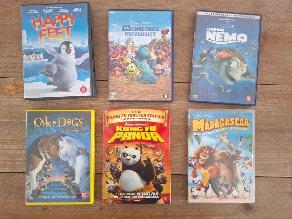 6 animatie Dreamwork fims op dvd, Tekenfilm, Alle leeftijden, Overige soorten, Ophalen of Verzenden