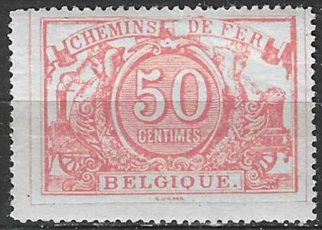Belgie 1882/1894 - OBP 11TR - Spoorwegzegel - 50 c. (PF), Verzenden, Postfris