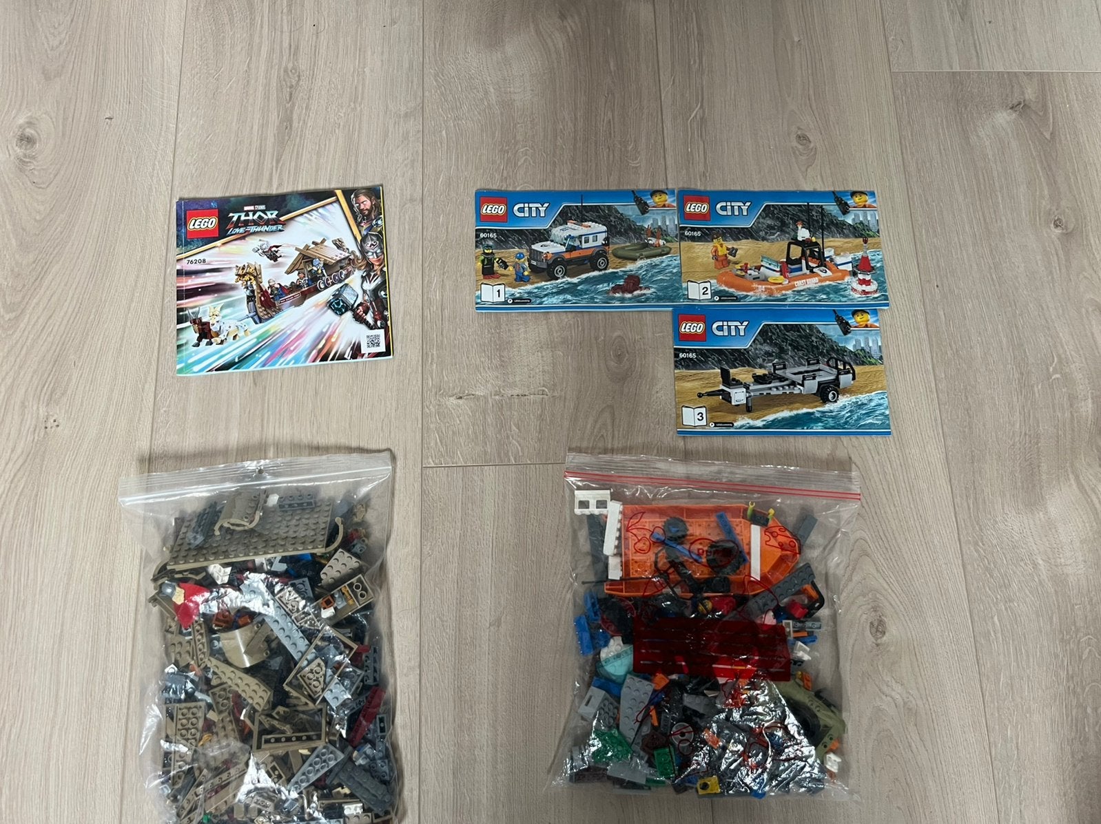 Lego 76208 Geitenschip, Lego 60165 en 4 wegplaten, City, Lego, Ophalen of Verzenden, Zo goed als nieuw
