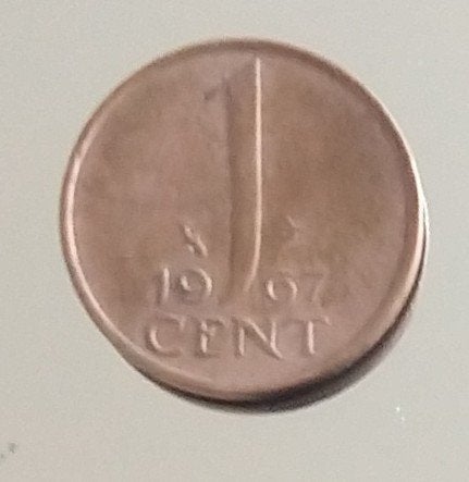 1 cent 1967,  vis,   volgnr 15, Ophalen of Verzenden, Koningin Juliana, Losse munt