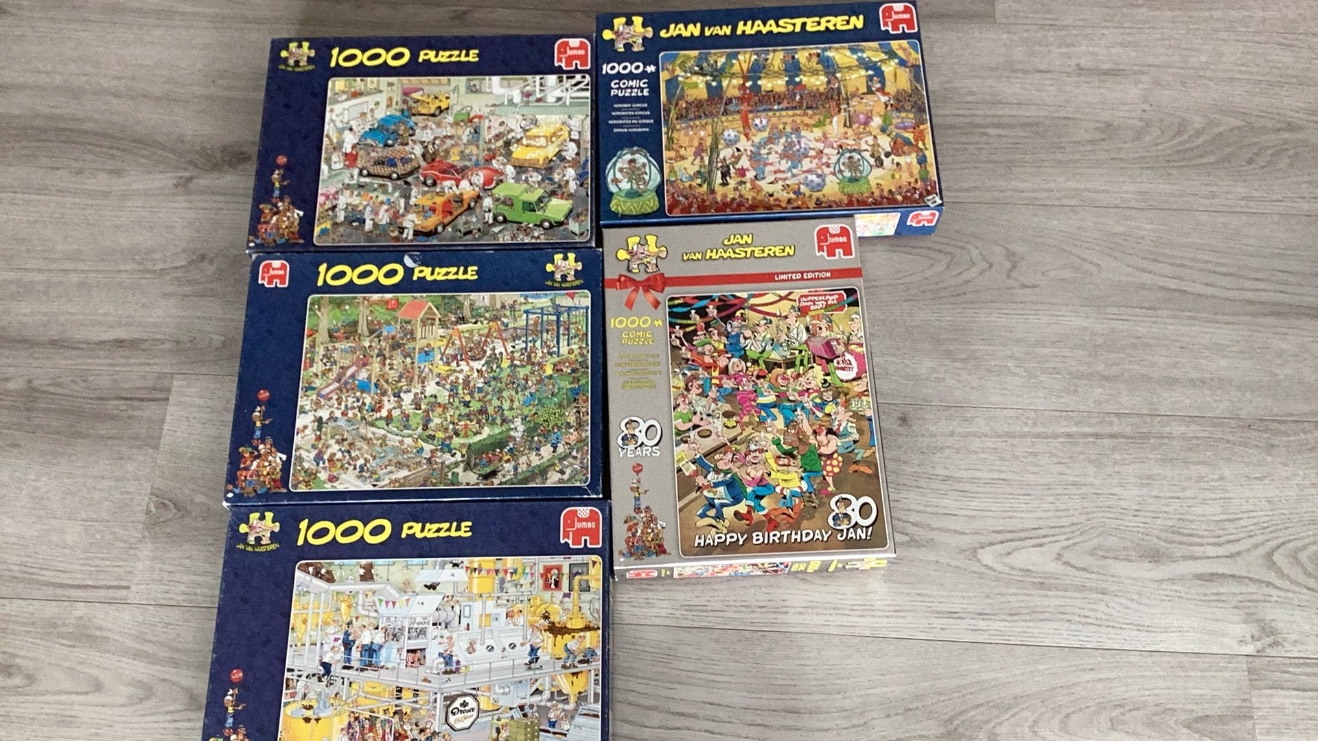 5 van haasteren puzzels, Ophalen, 500 t/m 1500 stukjes, Zo goed als nieuw