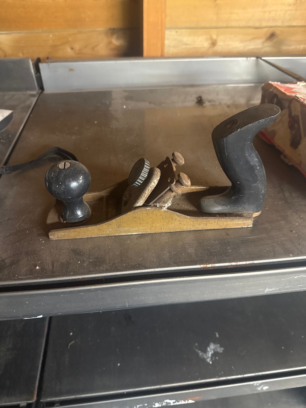 Oude houten schaaf - Vintage handgereedschap, Ophalen of Verzenden, Gebruikt, Overige typen