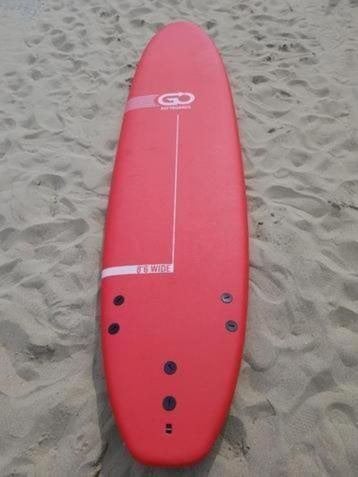 Surfboard Soft top 8'6, Watersport en Boten, Ophalen, Zo goed als nieuw, Longboard, Met vinnen