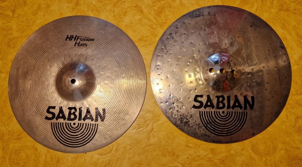 Sabian HH HandHammerd Fusion Hi-Hat 14", Ophalen of Verzenden, Zo goed als nieuw, Overige merken
