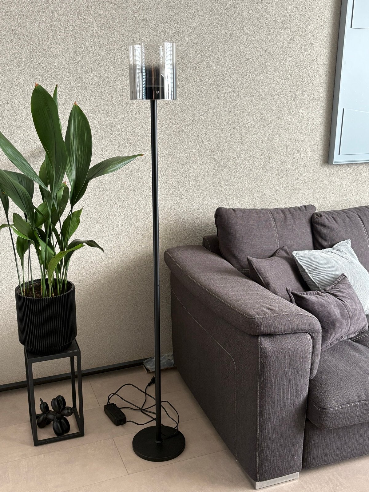 Halogeen verlichting - Staande lamp en hanglampen, Huis en Inrichting, Lampen | Vloerlampen, Ophalen, Zo goed als nieuw, Glas