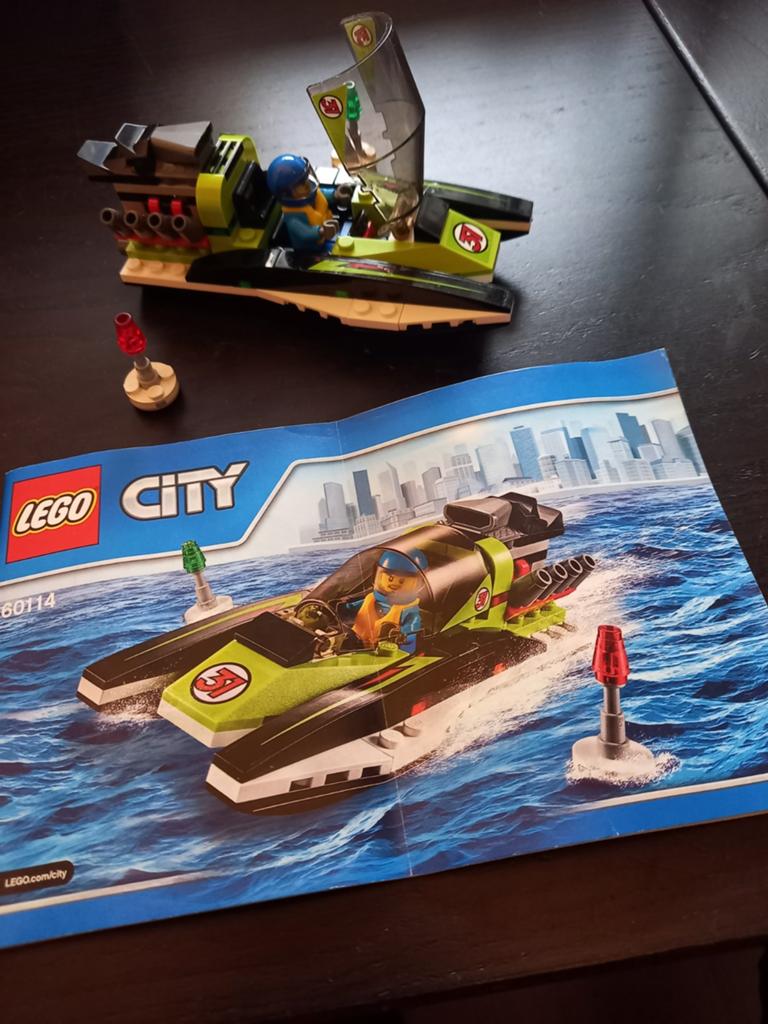 Lego City 60114 Raceboot - Compleet en Gedemonteerd, Ophalen of Verzenden, Zo goed als nieuw