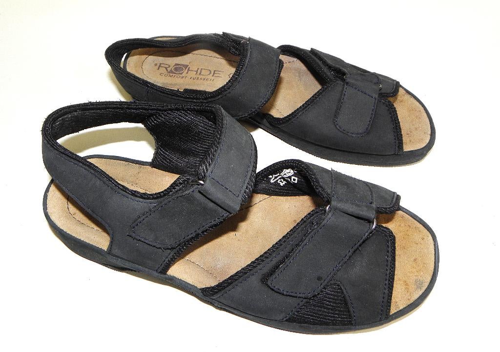 Zwarte Rohde sandalen maat 39, Kleding | Dames, Schoenen, Zwart, Rohde, Zo goed als nieuw, Sandalen of Muiltjes