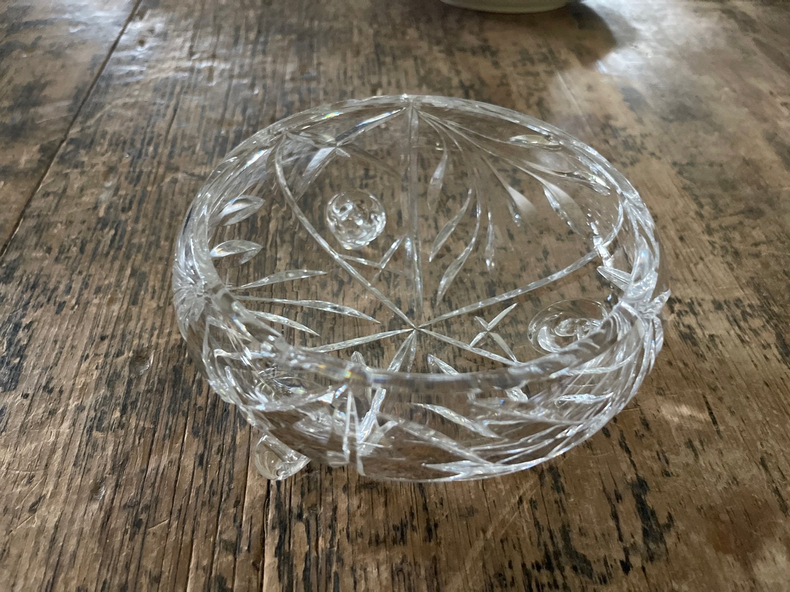 Prachtige kristallen schaal op voetjes, Antiek en Kunst, Antiek | Glas en Kristal, Ophalen of Verzenden