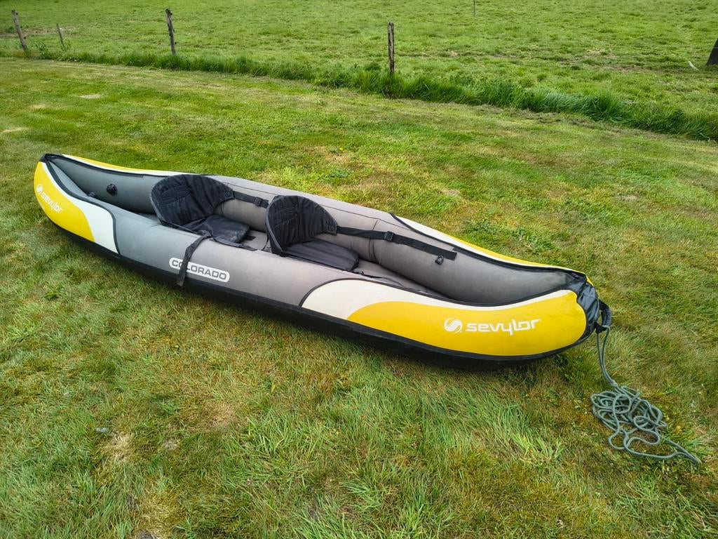 Sevylor Colorado opblaasbare kano voor 2 pers., Watersport en Boten, Kano's, Ophalen, Gebruikt, Opblaasbaar, Twee personen