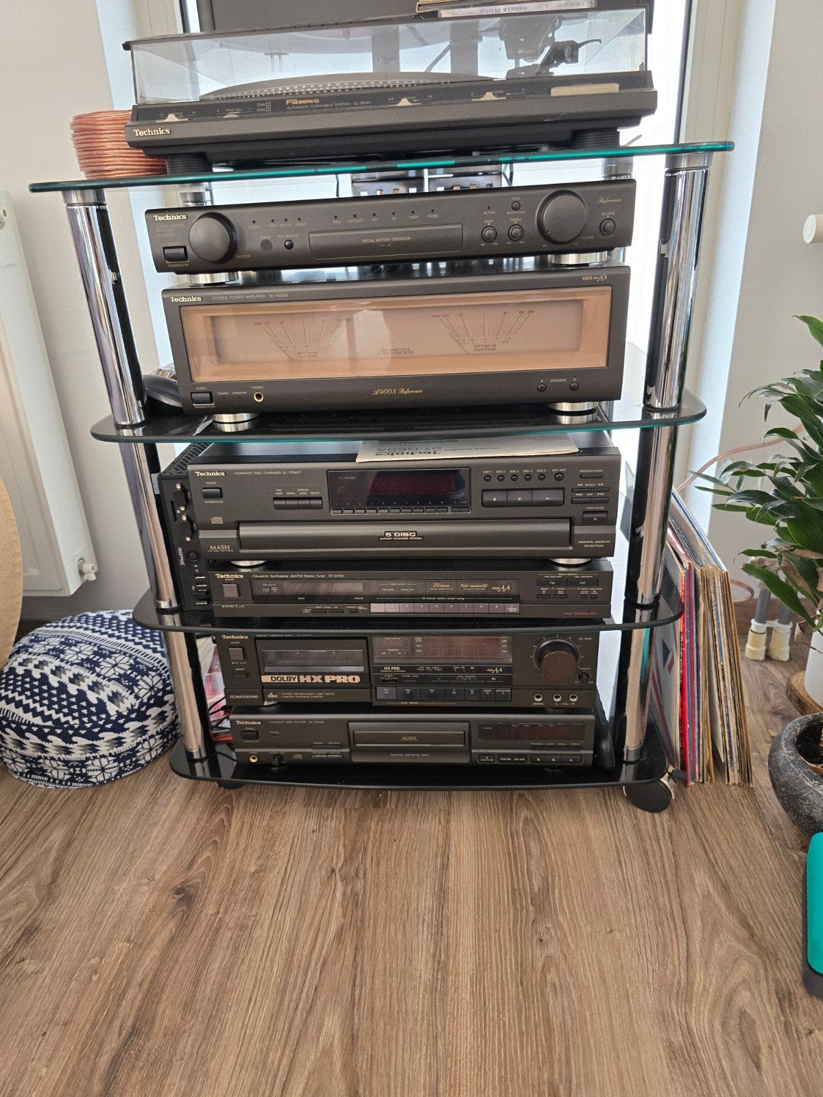 Technics SE-A900 Set met Kast en Luidsprekerstandaarden, Ophalen of Verzenden, Gebruikt, Cassettedeck, Losse componenten