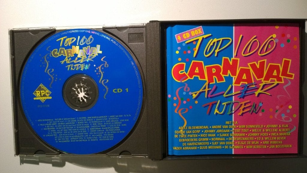 Top 100 Carnaval Aller Tijden (4 CD), Ophalen of Verzenden, Zo goed als nieuw, Nederlandstalig, Album