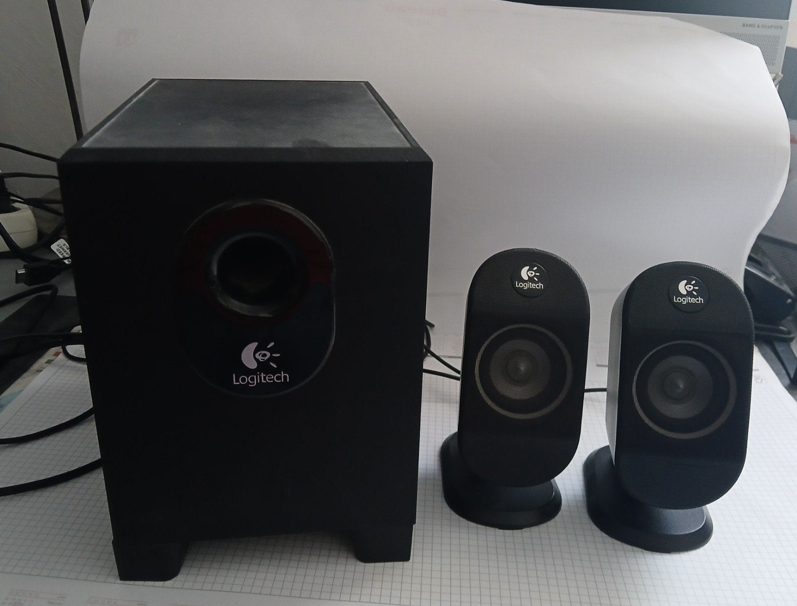 Logitech speakers met subwoofer x210, Computers en Software, Pc speakers, Ophalen of Verzenden, Logitech