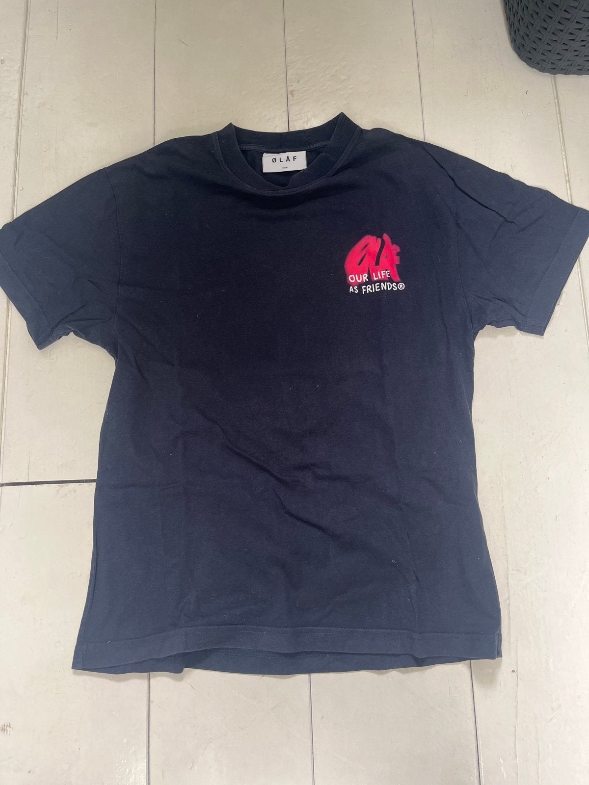 Olaf T-shirt donkerblauw maat S, Ophalen of Verzenden, Gedragen, Maat 46 (S) of kleiner, Blauw
