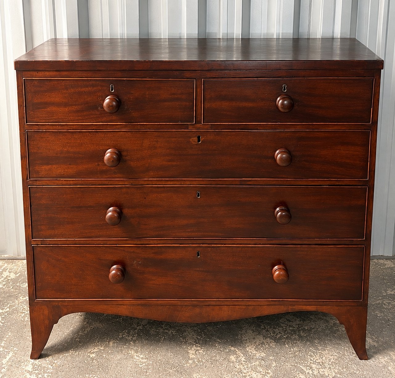 Antieke Mahonie Commode met 5 Laden - Klassiek Design, Ophalen