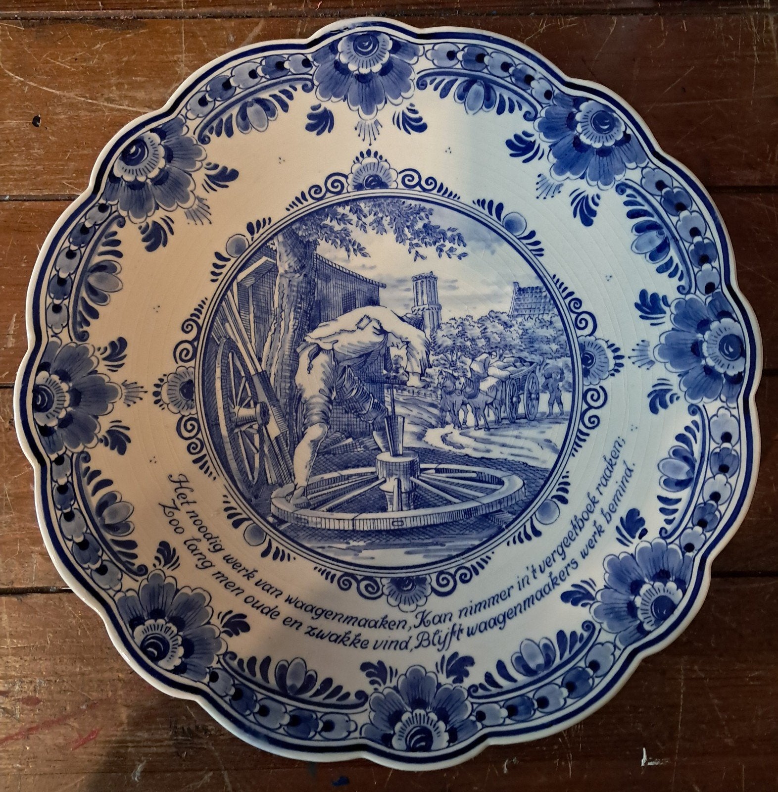 Delfts Blauw herinneringsbord DAF, Antiek en Kunst, Ophalen