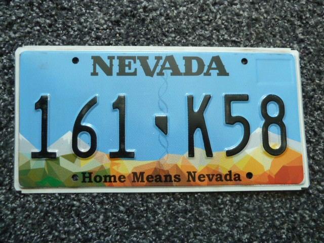 Kentekenplaat licenseplate Nevada Home Means Nevada USA, Verzenden, Gebruikt, Auto's