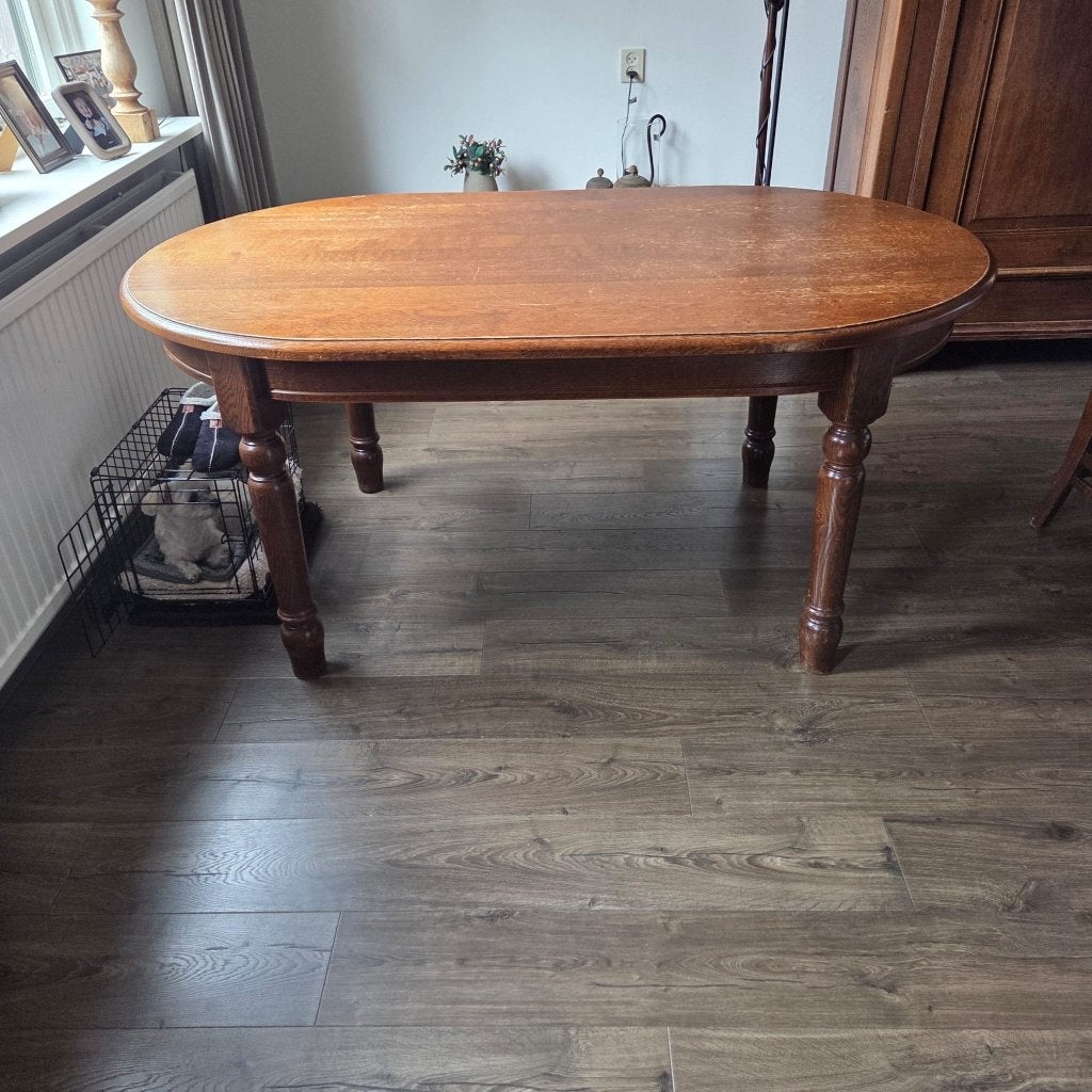 Houten tafel, Huis en Inrichting, Tafels | Eettafels, Ophalen, Gebruikt, Eikenhout, 50 tot 100 cm