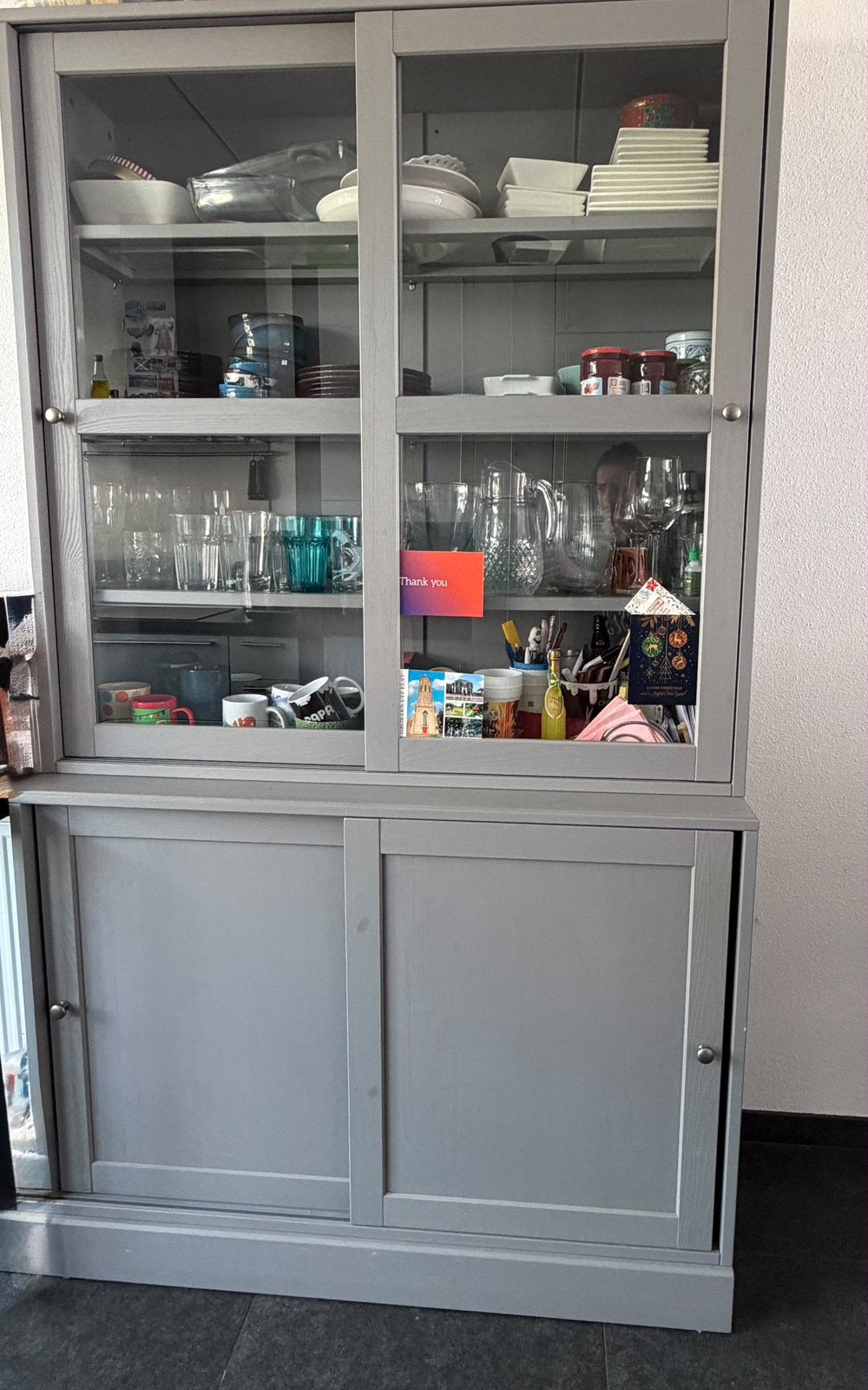 IKEA Havsta vitrinekast, Huis en Inrichting, Ophalen, Zo goed als nieuw, 25 tot 50 cm, 200 cm of meer