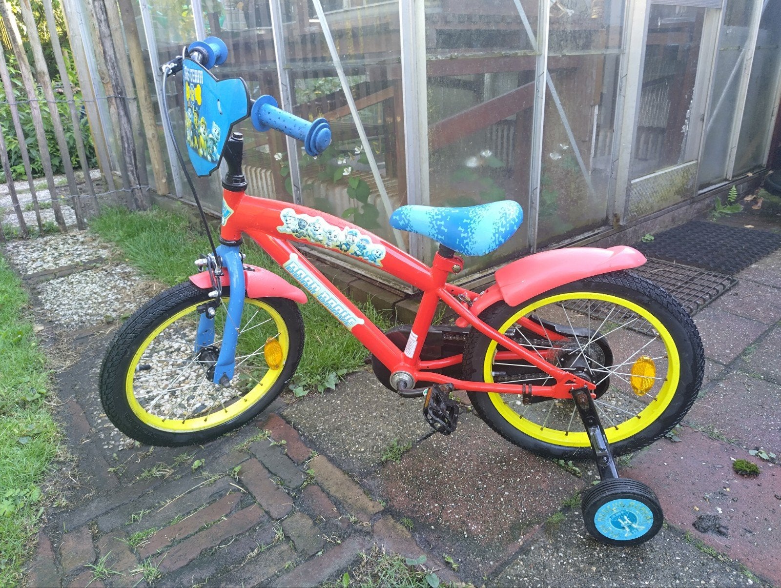 Paw Patrol kinderfiets 16 inch met zijwieltjes, Ophalen, Gebruikt, 16 tot 20 inch, Zijwieltjes