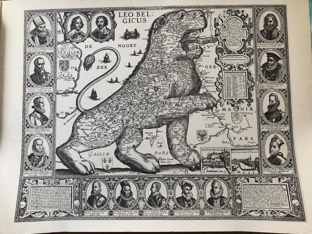 Landkaart Nederland , vorm van Leeuw, Ophalen