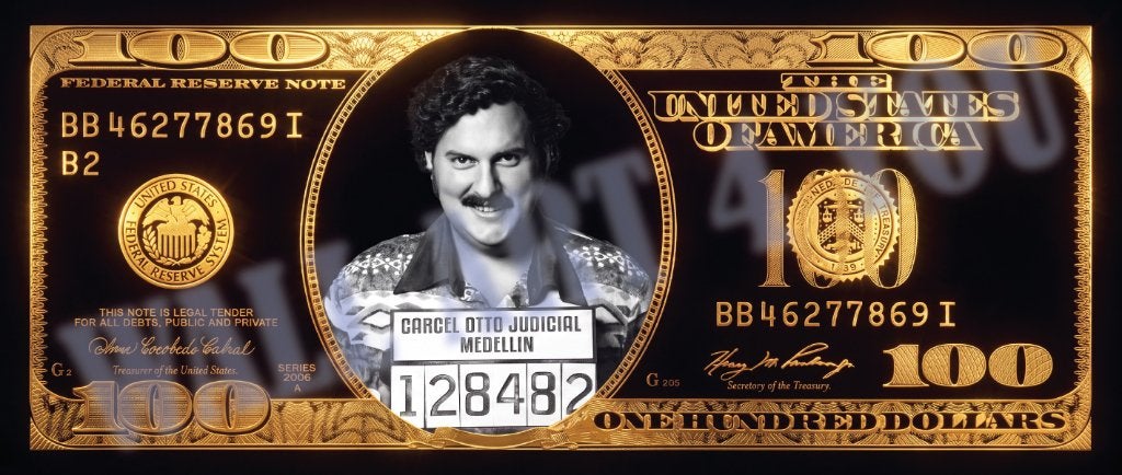 Plexiglas Pablo Escobar Dollar 175x75cm, Verzenden, Wall Art 4 You, Wall Art 4 You, Nieuw
