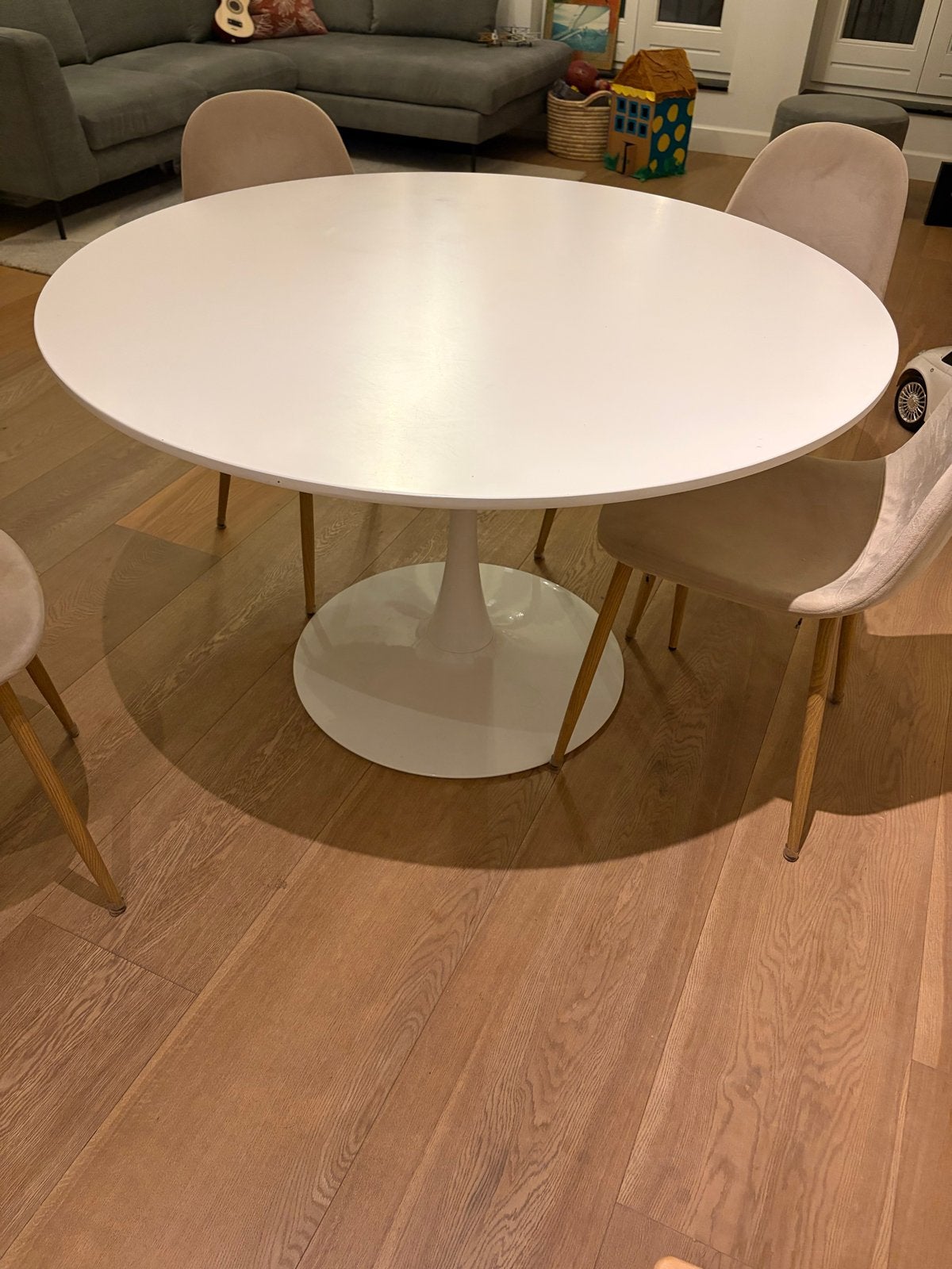 Witte ronde eettafel - Modern design white table round