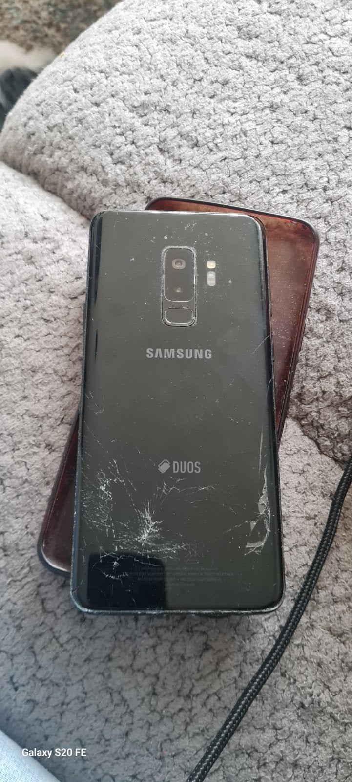 Samsung Galaxy S9 Duos - Gebarsten achterkant, Telecommunicatie, Mobiele telefoons | Samsung, Zwart, Touchscreen, Ophalen of Verzenden