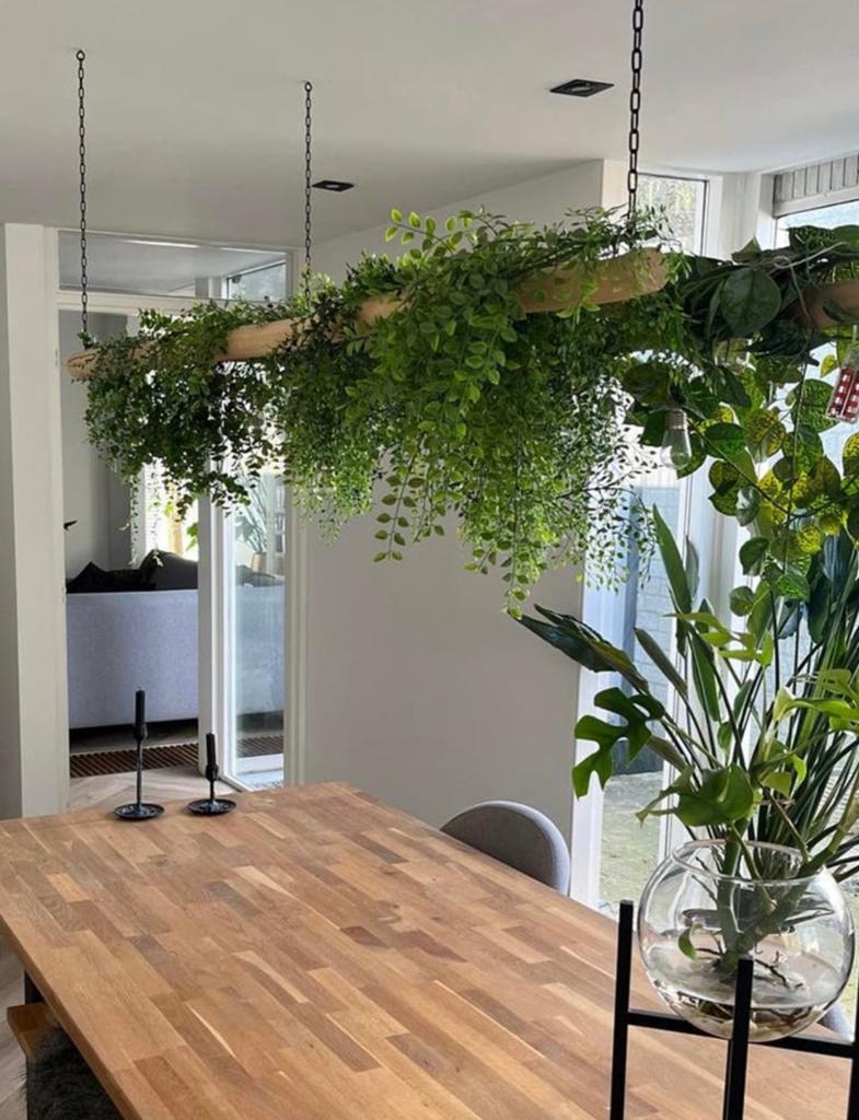 Unieke houten trap  met nepplanten, Ophalen, Hout, Gebruikt, Meerkleurig
