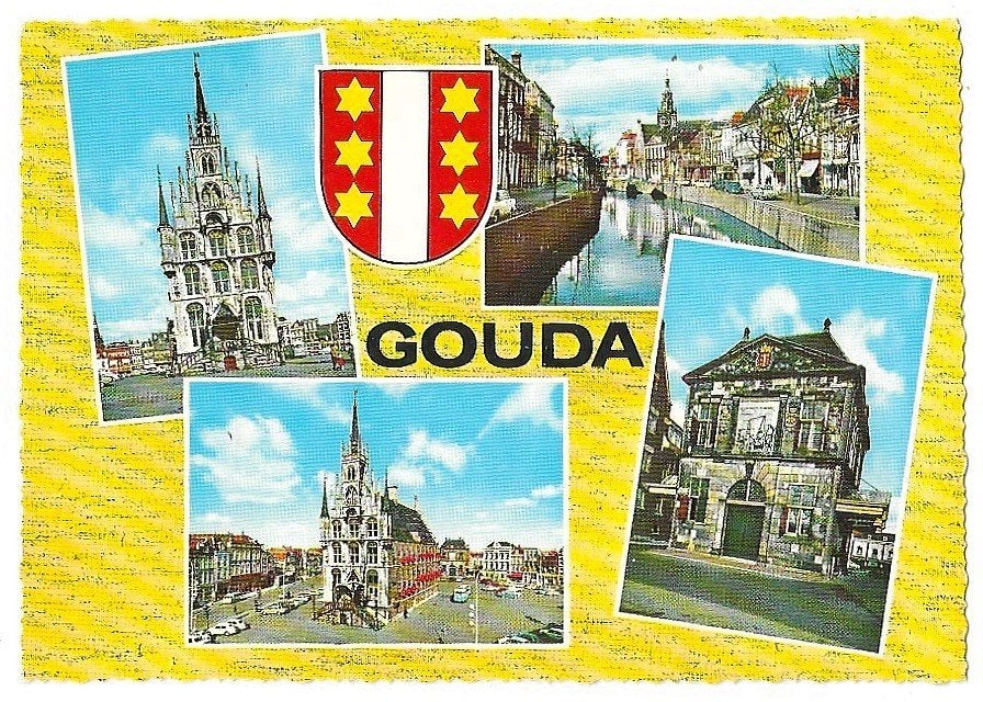 AK Gouda - 2 x groeten uit......., Verzenden, 1960 tot 1980, Ongelopen, Zuid-Holland