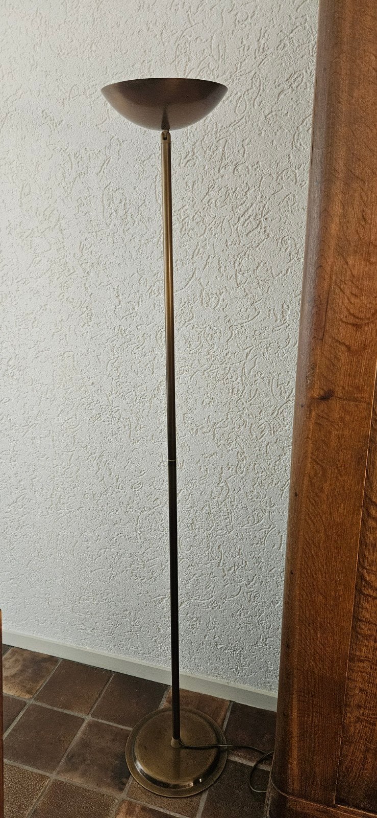 Klassieke bronzen / messing vloerlamp met uplighter, Ophalen, Gebruikt, Klassiek, Overige fittingen